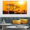 Designart - Orange Glow of African Sunset - Extra Large Wall Art Landscape